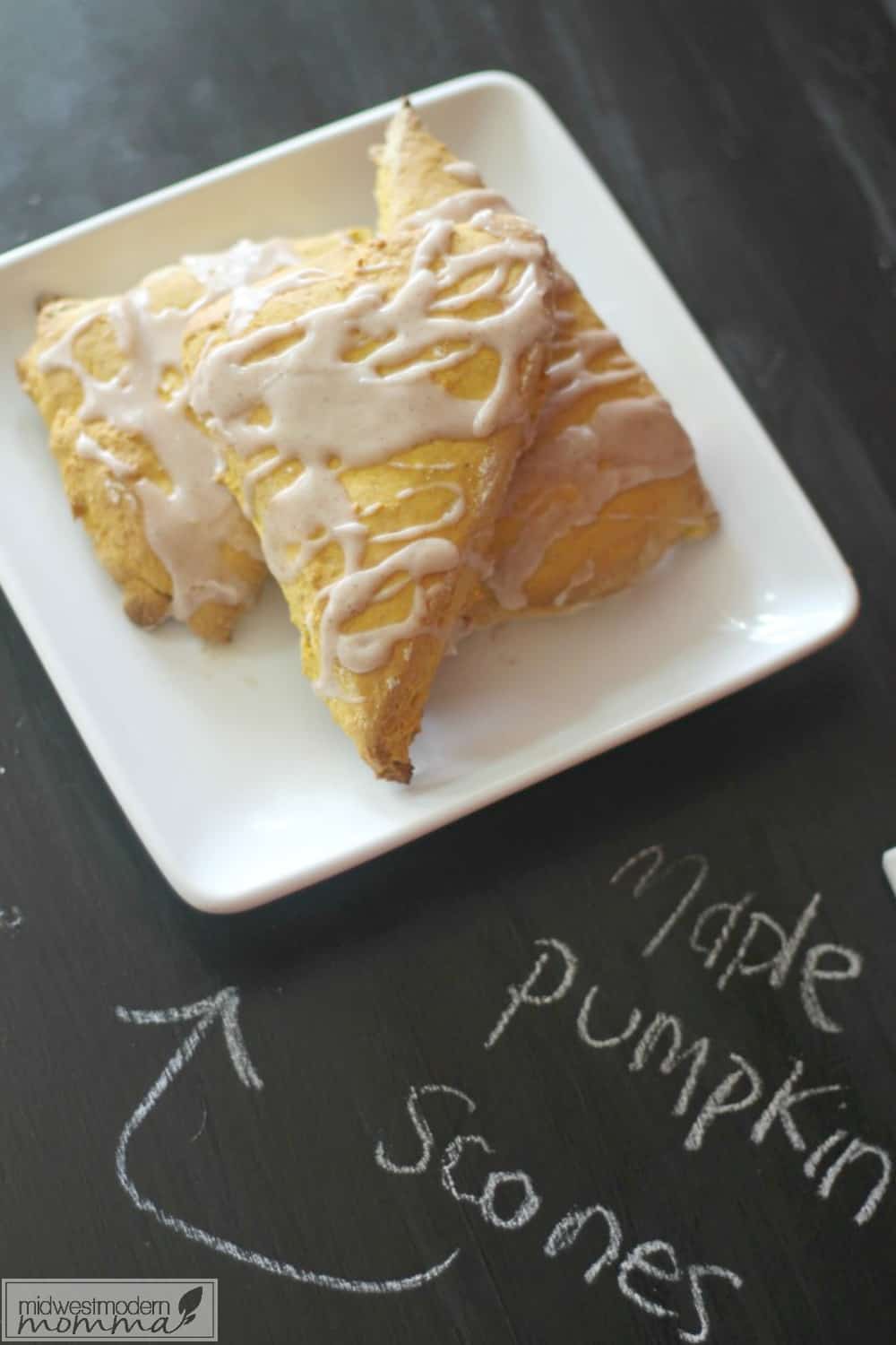 These homemade Maple Pumpkin Scones are so easy to whip all you'll be making them all year - not just during Pumpkin Spice Everything season! Pair them with your favorite Pumpkin Spice latte for a delicious breakfast!