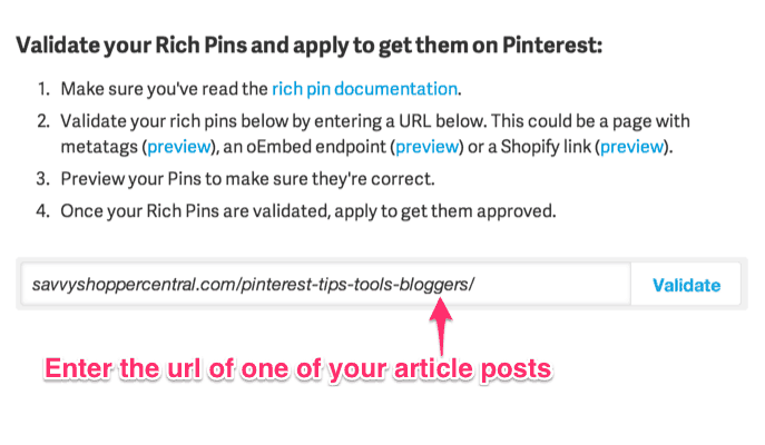 Apply for Rich Pins