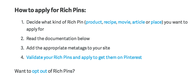 Validate Rich Pins