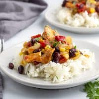 Slow Cooker Chicken Tex-Mex Style over rice