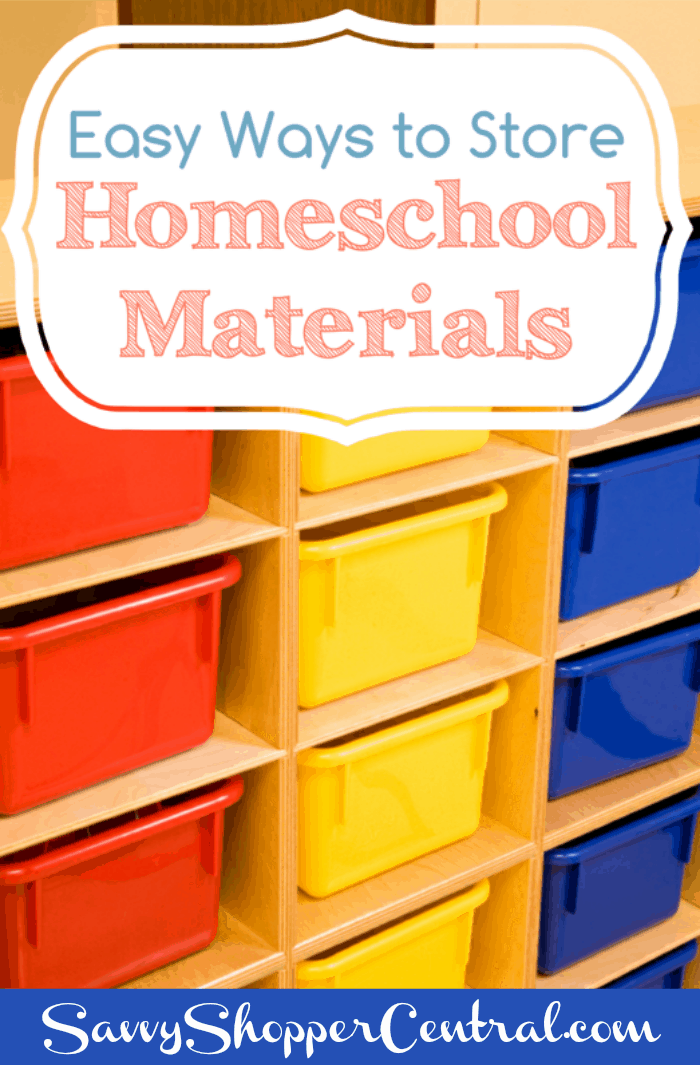 Easy Ways to Store Homeschool Materials