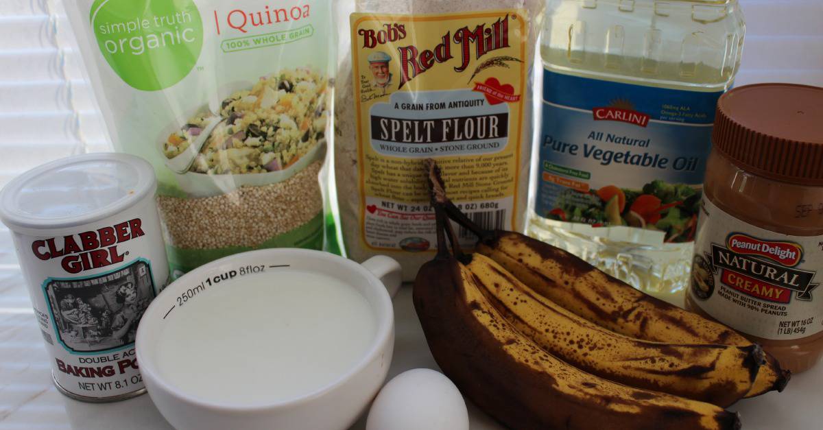 Peanut Butter & Banana Quinoa Muffin Recipe Ingredients
