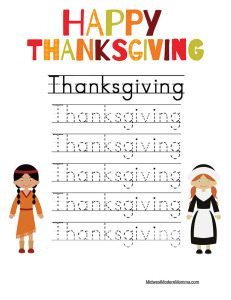 Thanksgiving Handwriting Free Printable