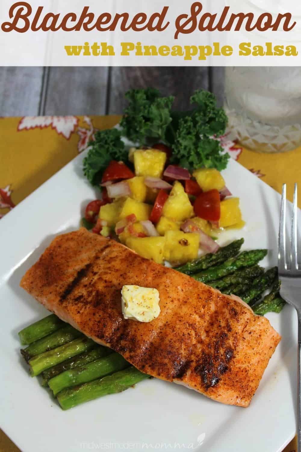 Blackened Salmon with Pineapple Salsa