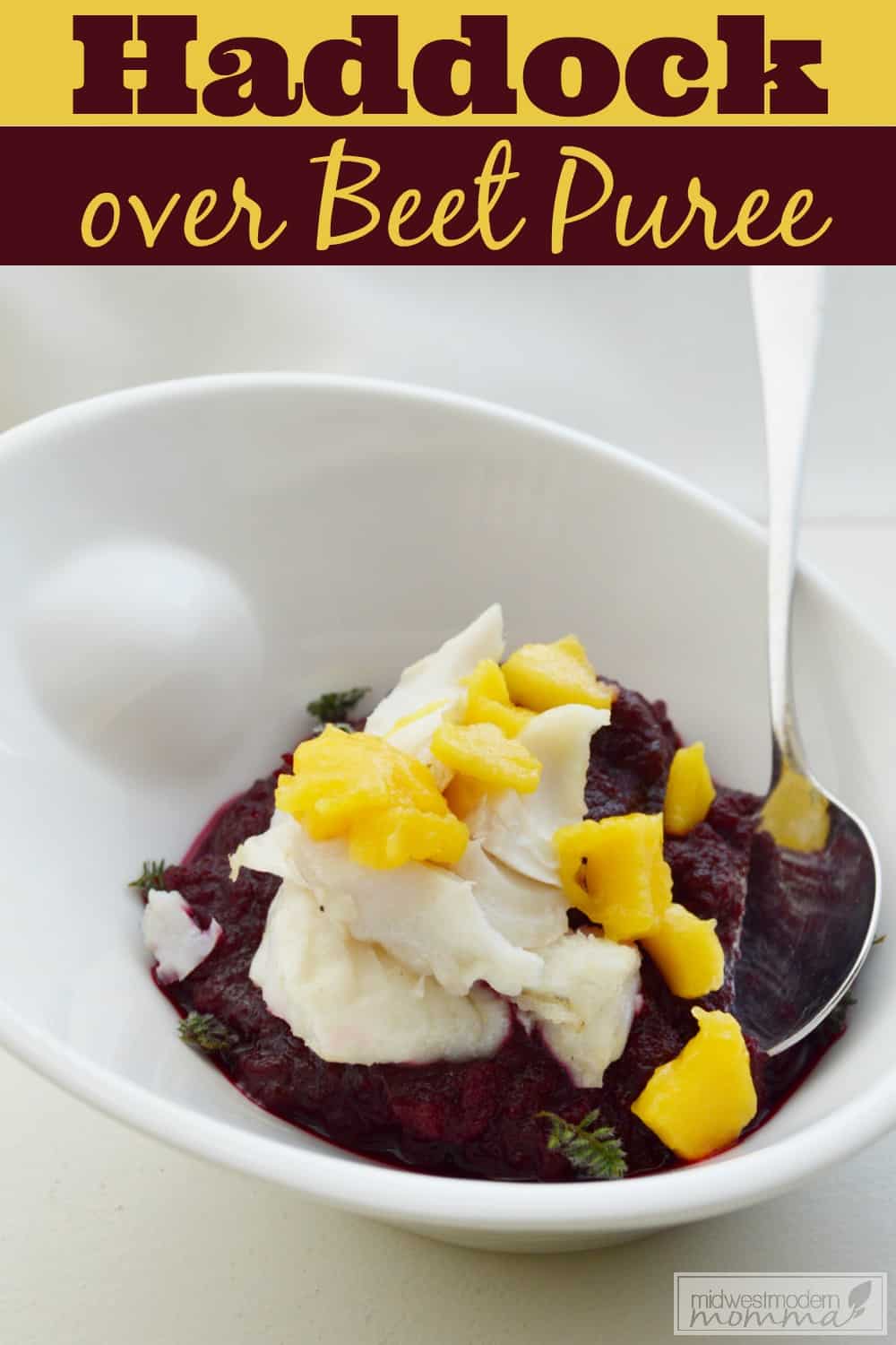Haddock over Beet Puree
