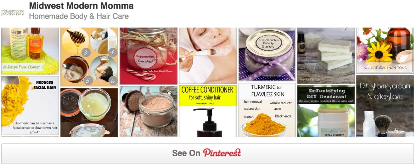 Homemade Body Care Products Pinterest Board