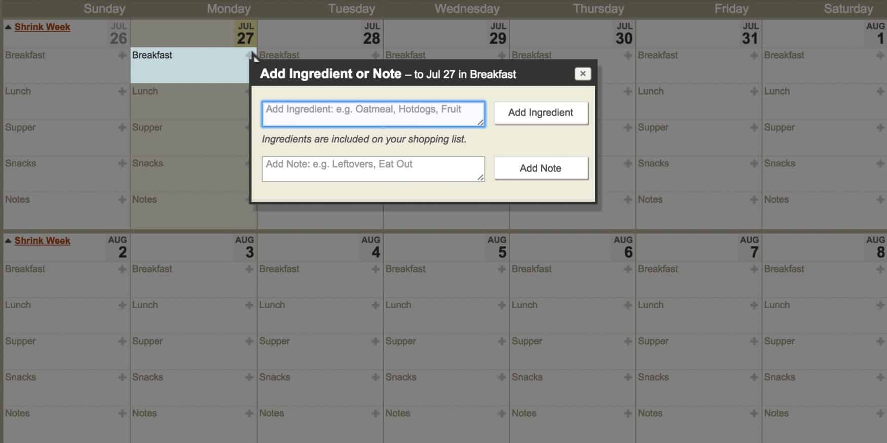 Using Plan to Eat for Meal Planning