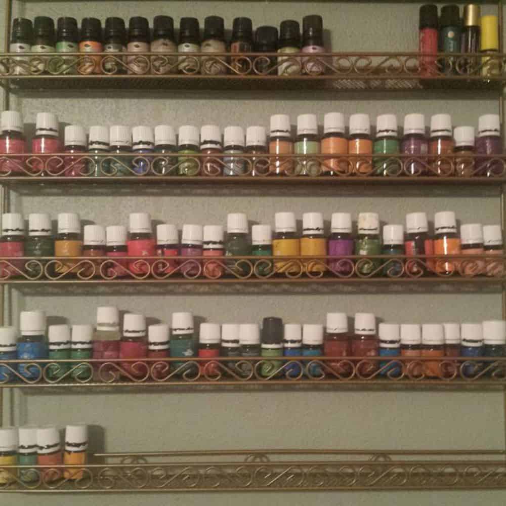 My essential oil collection organized