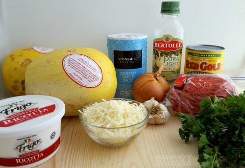 Lasagna Stuffed Spaghetti Squash Ingredients