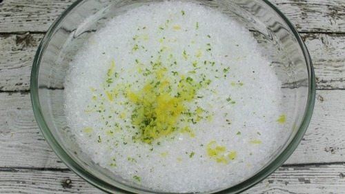 Homemade Bath Salts like our Lemon Lime Homemade Bath Salts are a great frugal way for Mom to pamper herself! They are easy to make and smell amazing!