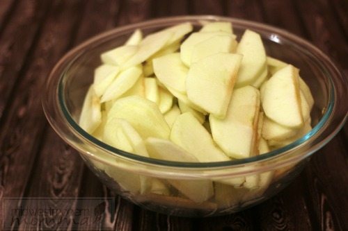 Sliced Apples for Homemade Apple Pie Filling Recipe