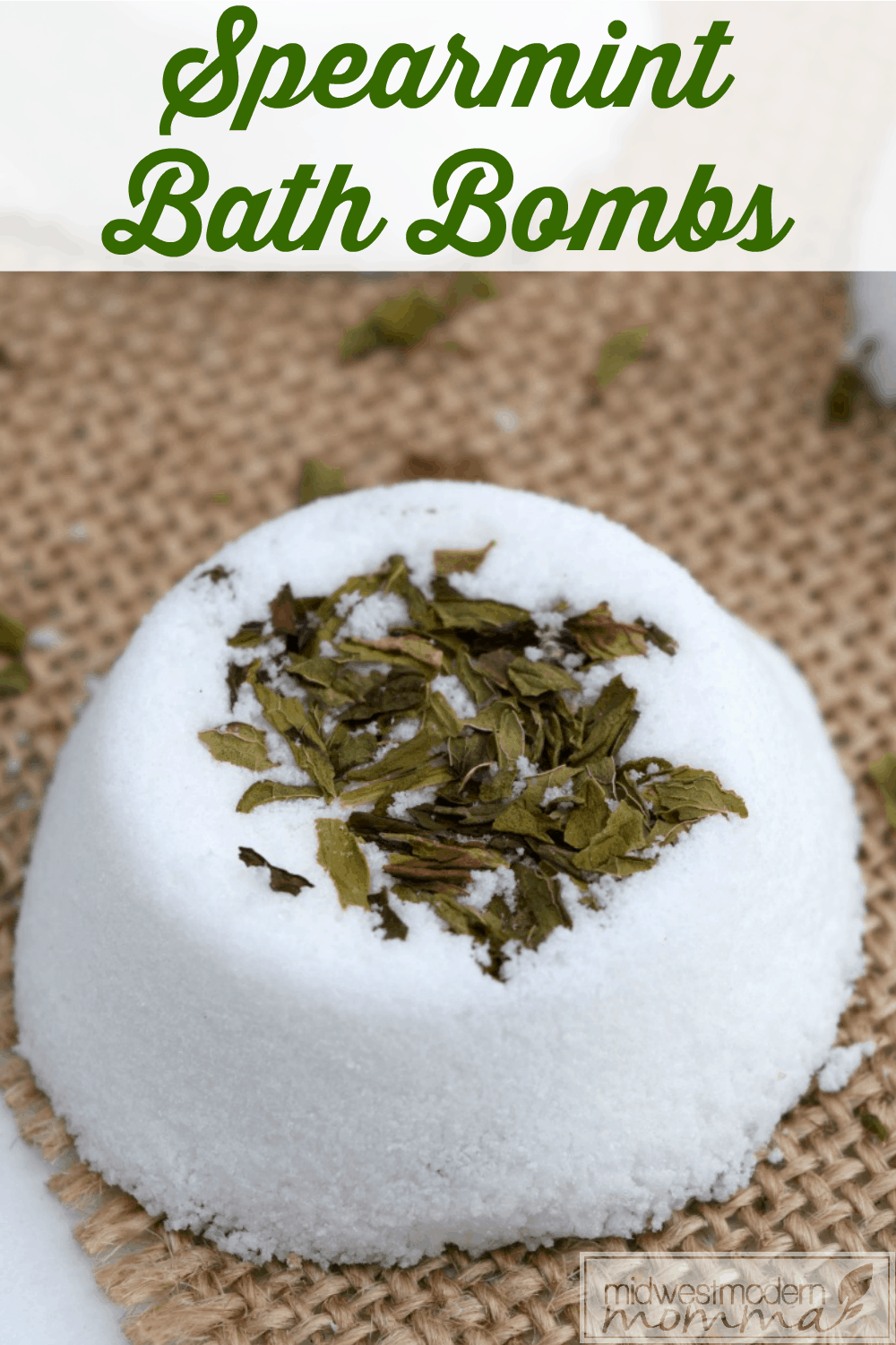 DIY Bath Bombs with Spearmint