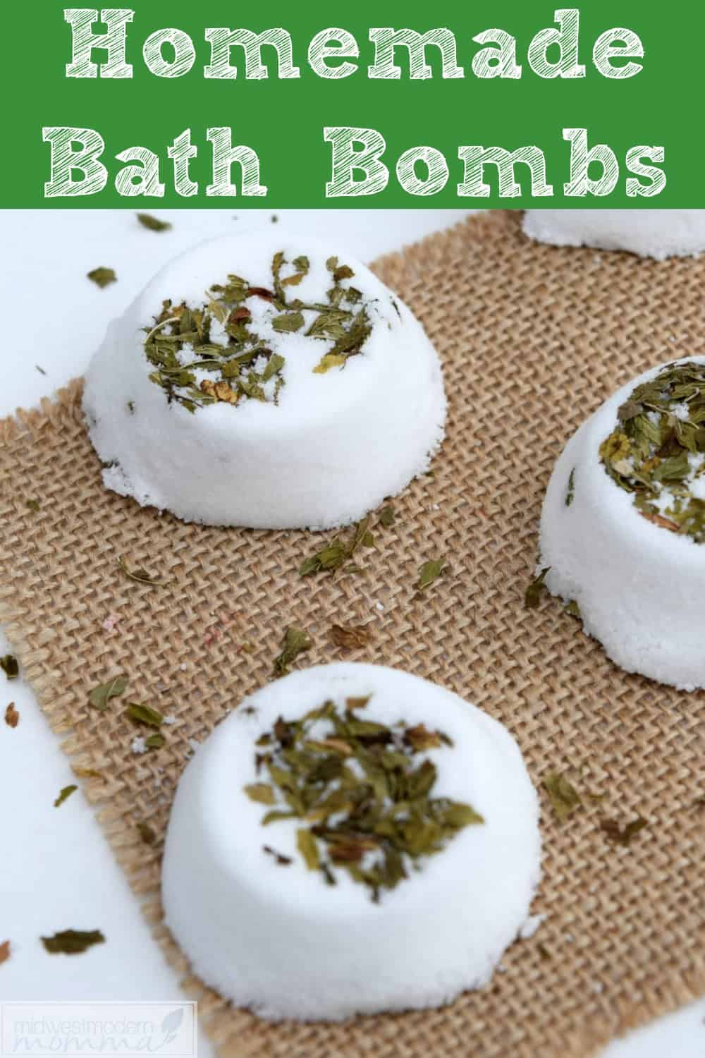 Easy DIY Bath Bombs with Spearmint