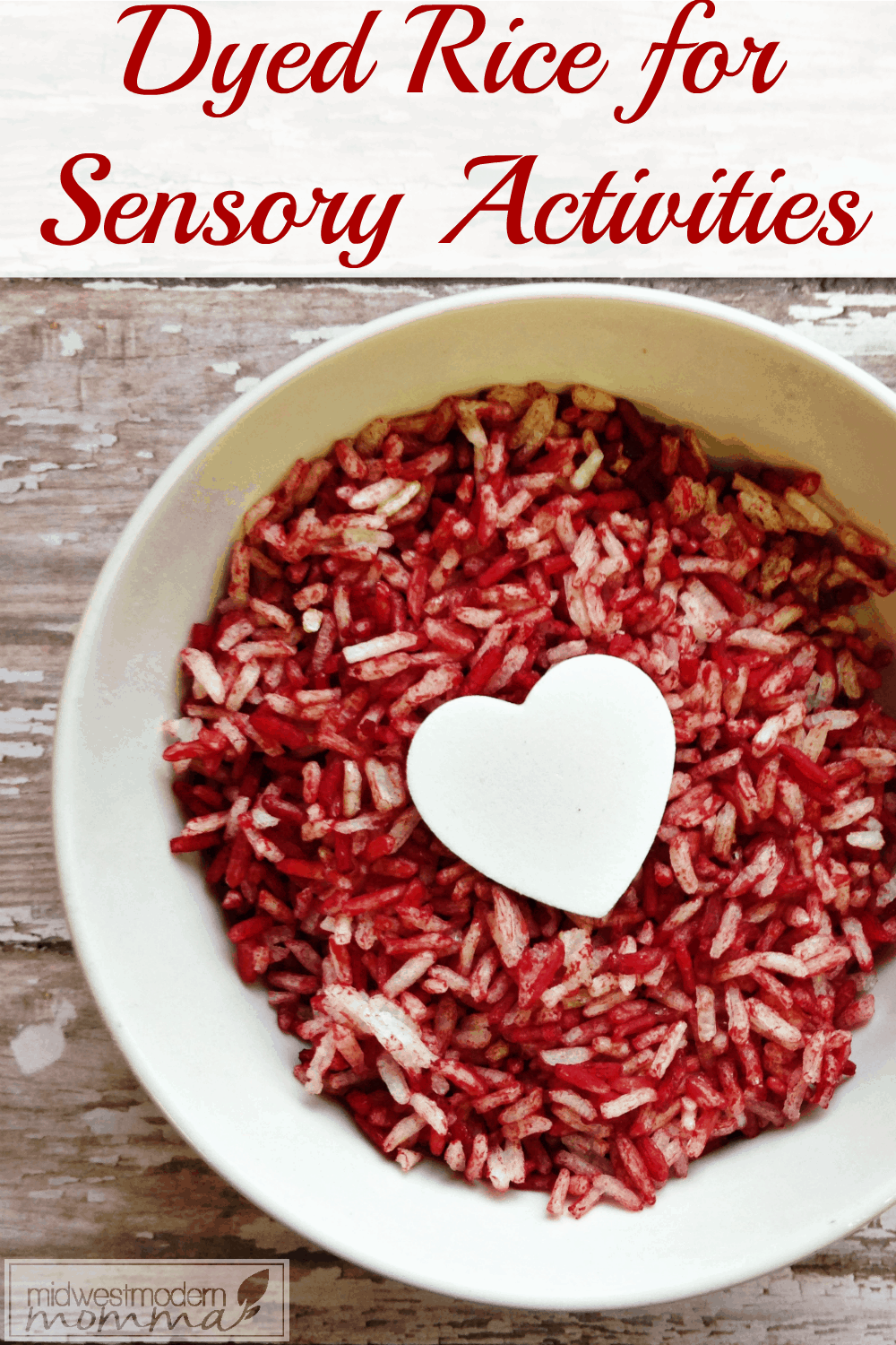 Homemade Dyed Rice for Sensory Activities