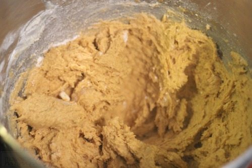 Combine your wet and dry ingredients for these easy & delicious Maple Pumpkin Scones!