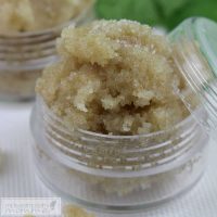 Vanilla Mint Lip Exfoliator is a great homemade beauty product recipe that everyone on your gift list will love! Make and use daily for softer lips!