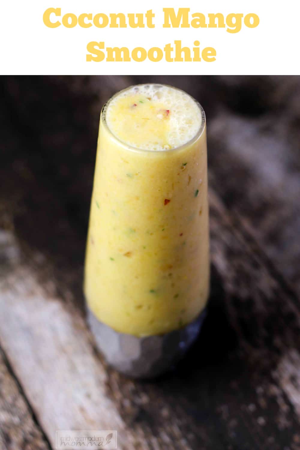Make our Coconut Mango Tropical Smoothie Recipe easily for your breakfast! This non-dairy smoothie is a great option for vegans and vegetarians!