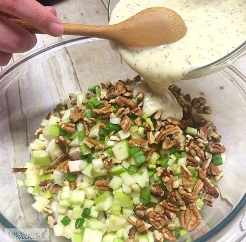 Easy Chicken Salad with Lemon and Poppyseed is a delicious option for lunch! Check out our kid-approved lunch idea that is easy and healthy!