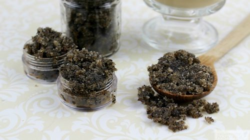 Vanilla Latte Sugar Lip Scrub takes your lips to new heights of softness in just minutes! A few simple kitchen ingredients are all you need to make this delightful homemade beauty treatment!