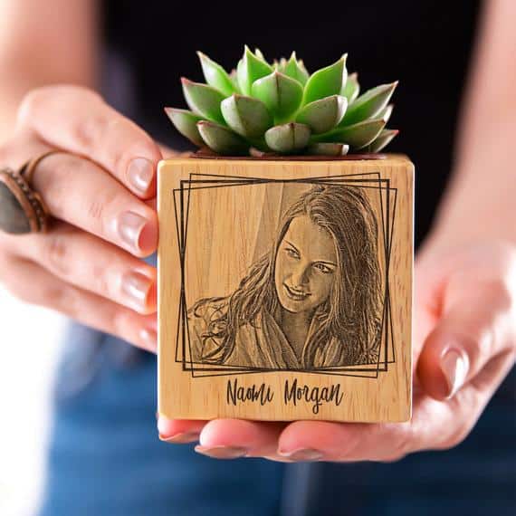 Image for Personalized Pots with Engraved Photo