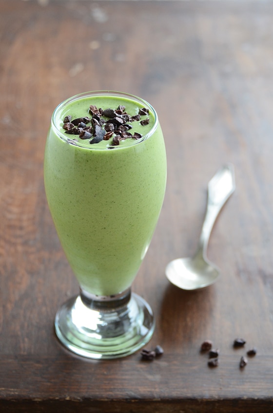 Image for Healthy Shamrock Shake {Mint-Flavored Smoothie}