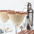 Chocolate martini with text saying easy recipe.