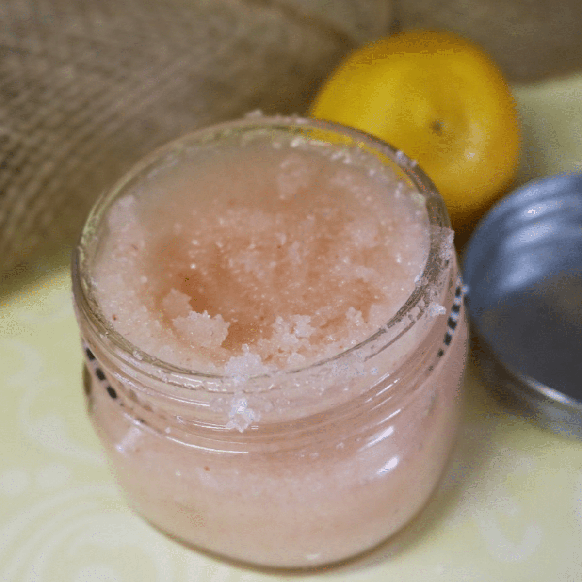 Homemade Grapefruit Body Scrub with Essential Oils