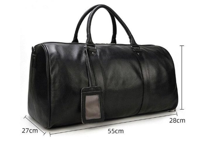 Image for Mens Leather Weekender Bag