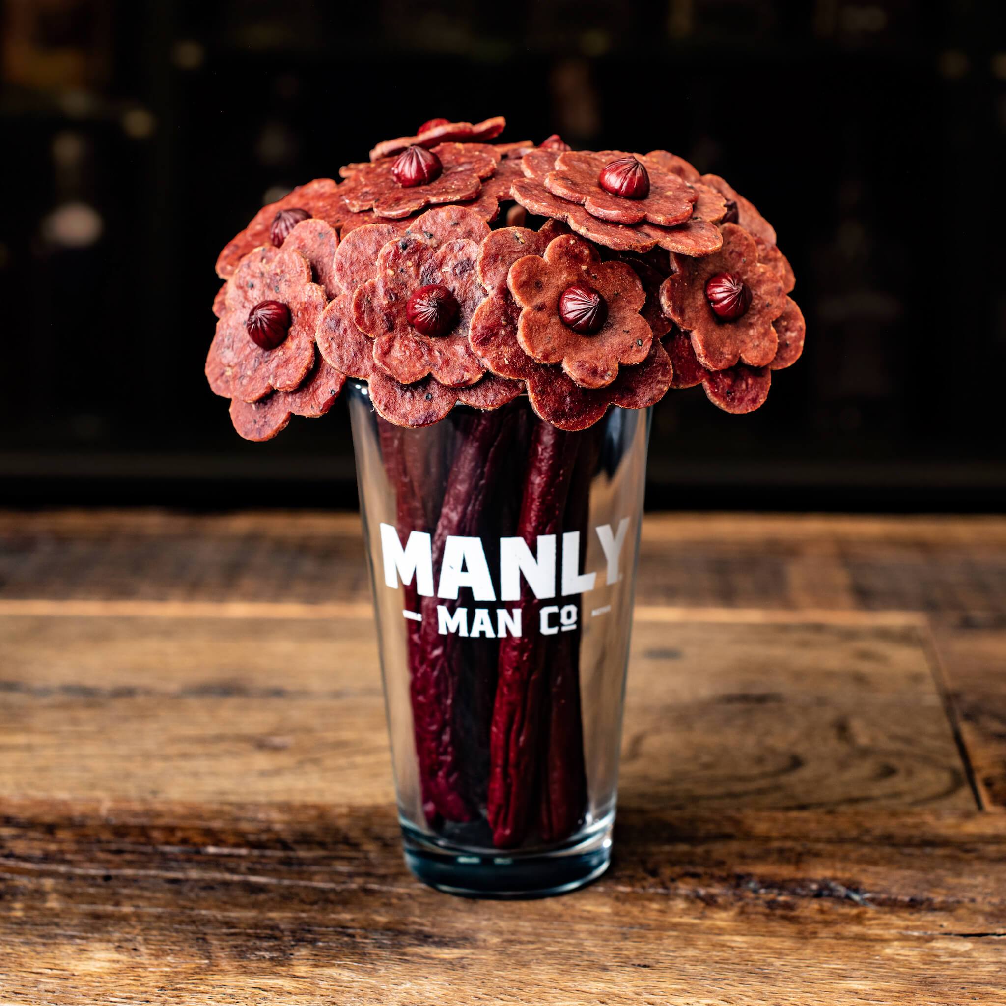 Image for Beef Jerky Flower Bouquet & Beer Mug