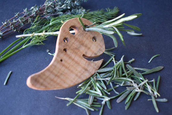 Image for Handmade Wooden Herb and Kale Stripper