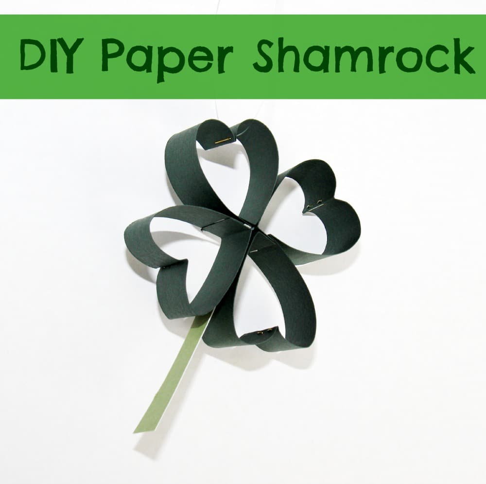 Image for Easy to Make DIY Paper Shamrock (Four Leaf Clover)