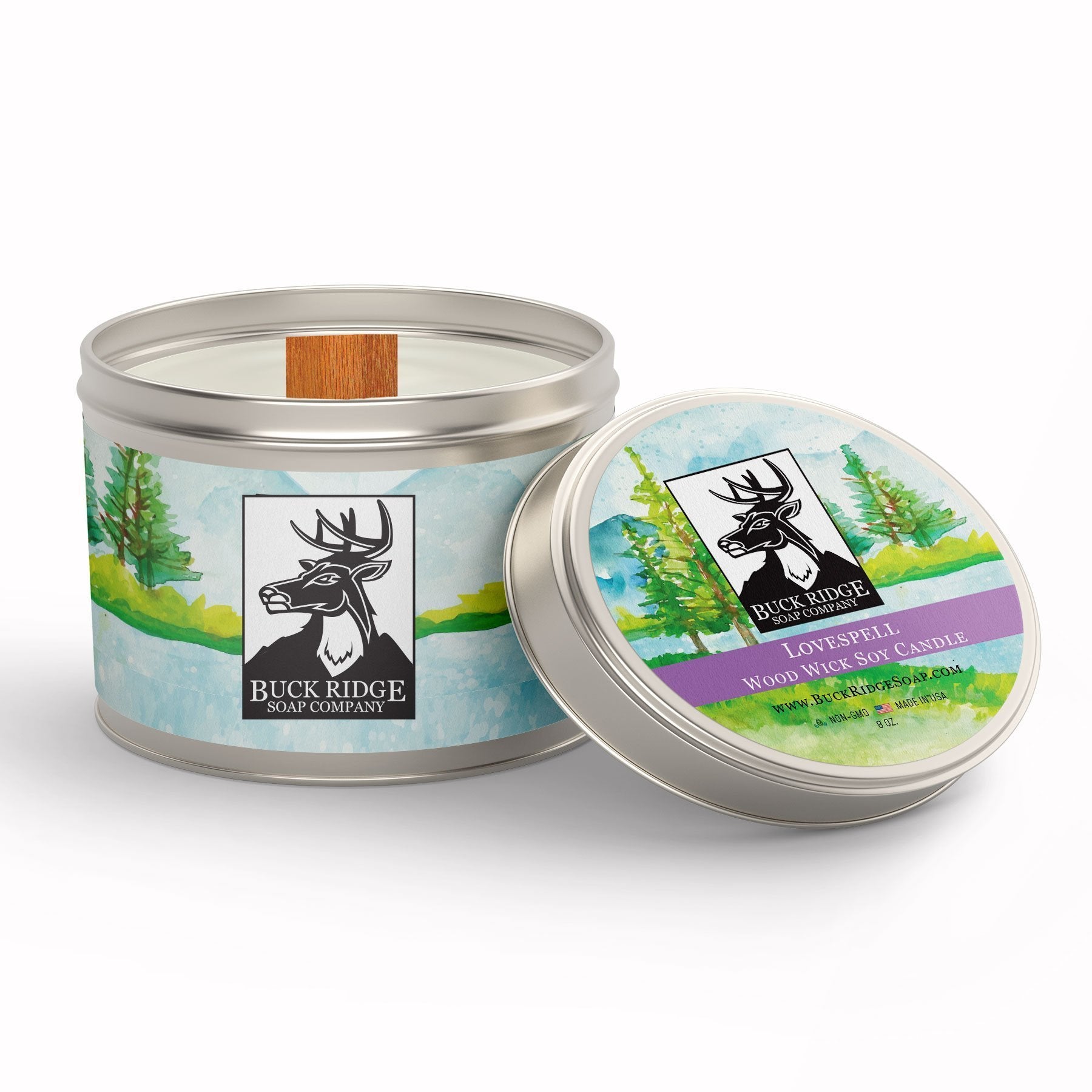 Image for Lovespell Sustainable Wood Wick Soy Candle