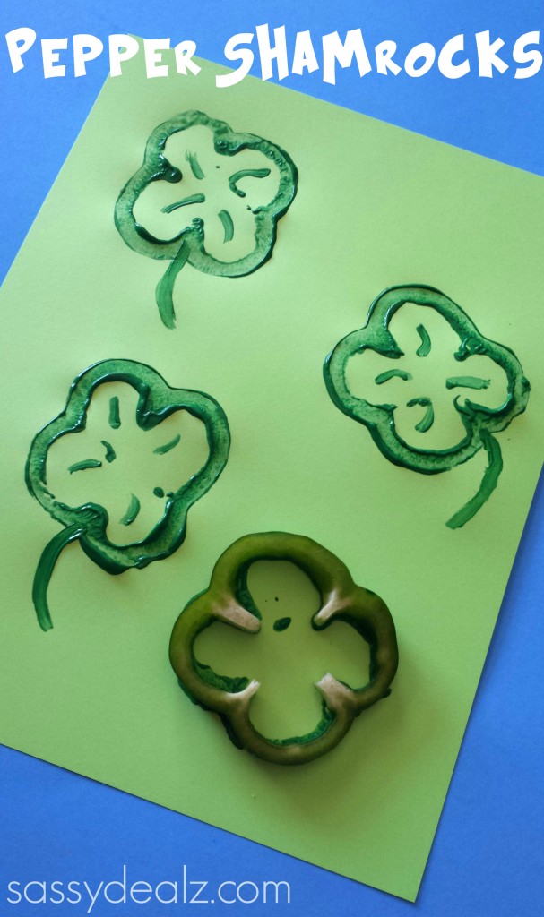 Image for Shamrock Stamp Craft For St. Patrick's Day