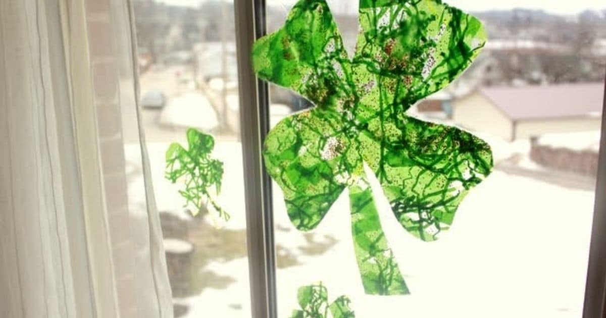 Image for Shamrock Suncatcher Craft for a Lucky St Patrick's Day