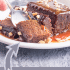 Homemade sticky coffee pudding on a plate.