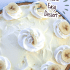 Whole banana pudding pie with text overlay describing recipe.