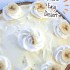 Whole banana pudding pie with text overlay describing recipe.