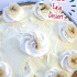 Whole banana pudding pie with text overlay describing recipe.