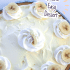 Whole banana pudding pie with text overlay describing recipe.