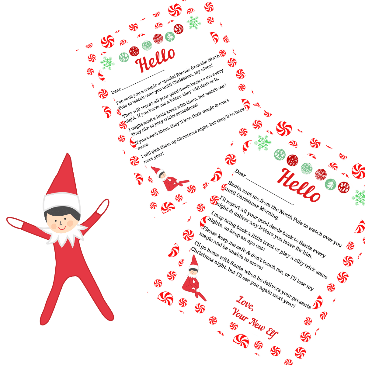 Elf on the Shelf Arrival Letters {4 FREE Printables}
